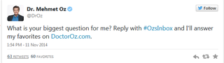 Illustration for article titled Dr Oz asks Twitter for questions and it went the way we all expect